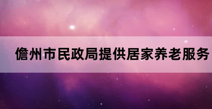 儋州市民政局提供居家养老服务(图1)