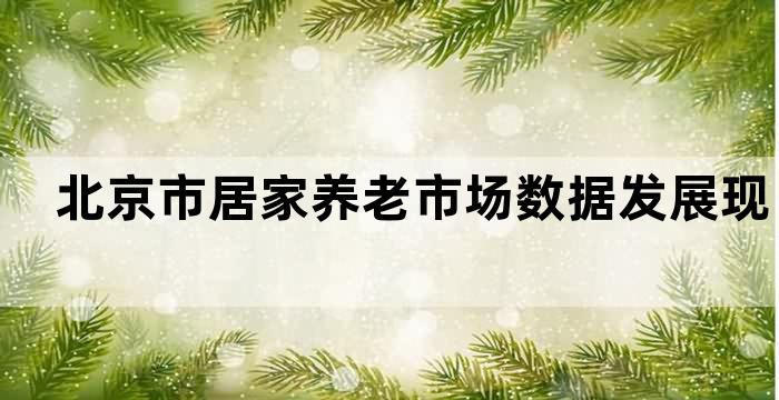 北京市居家养老市场数据发展现状与趋势分析